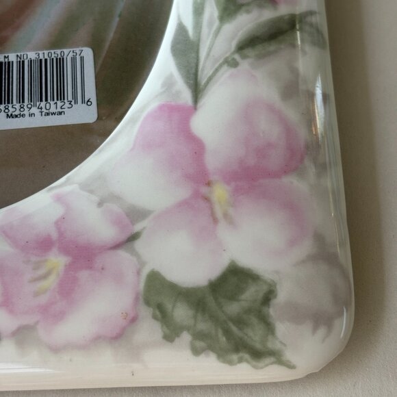 Ceramic Floral Tabletop Picture Frame- VTG - Picture 8 of 9